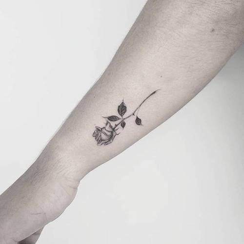 By Kane Navasard, done in Los Angeles. http://ttoo.co/p/35833 kanenavasard;flower;small;single needle;tiny;rose;ifttt;little;nature;forearm