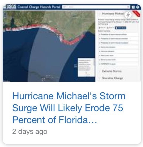 I was looking at the reports of Hurricane Michael and I had a minor painic attack. Because I was...