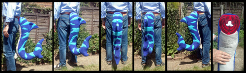 shark tail fursuit furry fleece