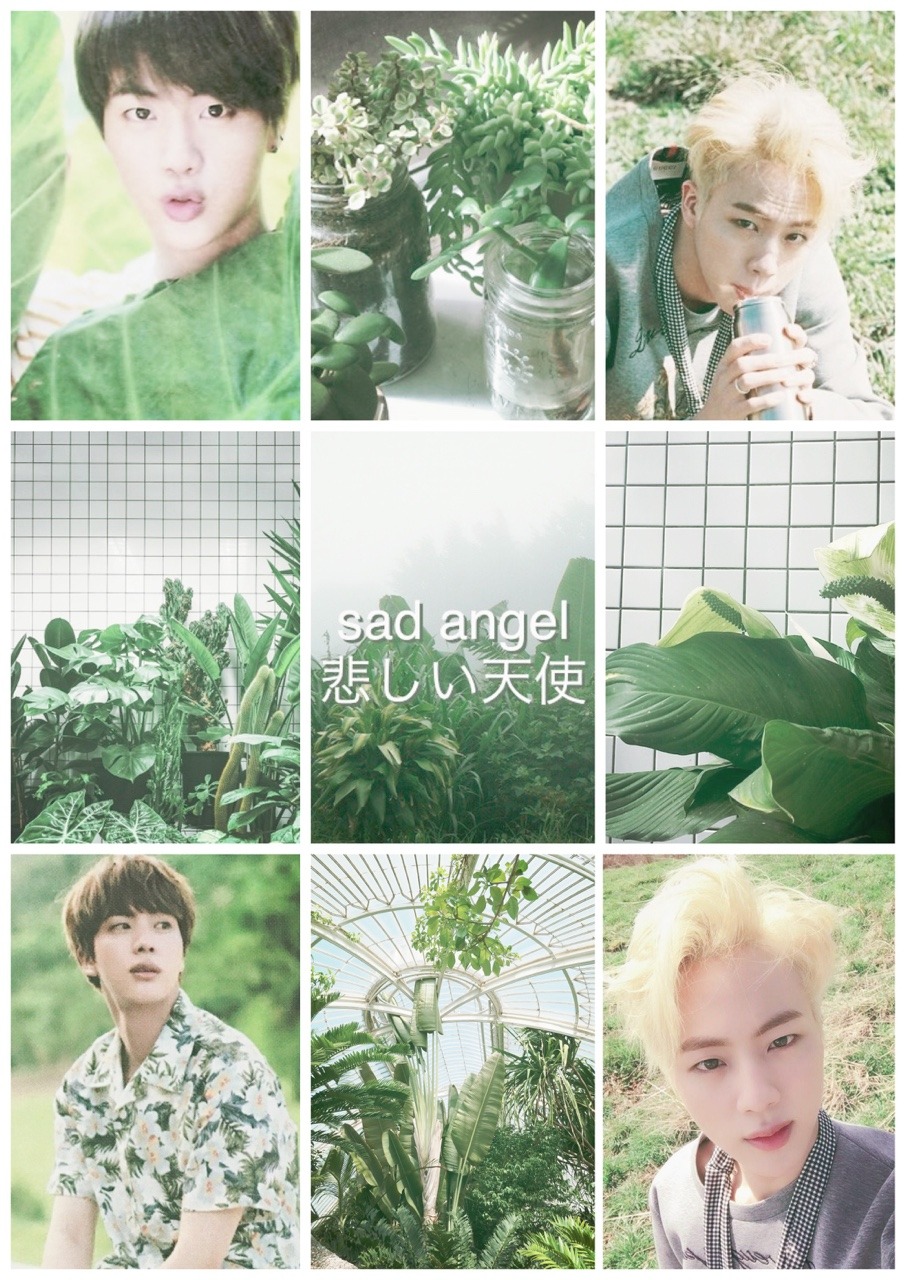  BTS  Moodboards  Soft green plantboy seokjin  aesthetic  
