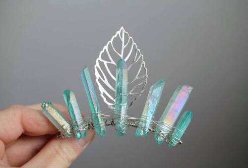 sosuperawesome:Crystal Crowns and Hair Combs, by Foxwood Forest...