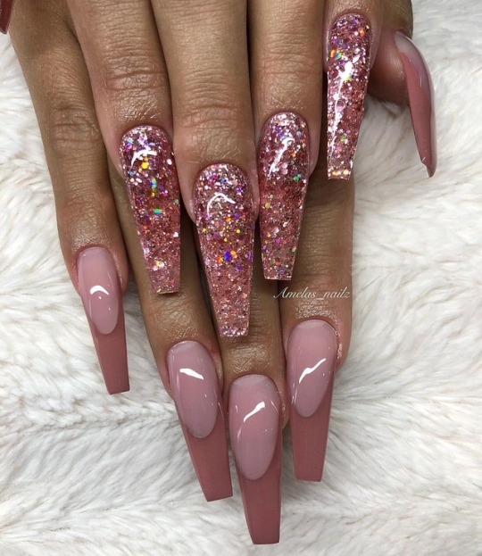 Dope Nail Design Tumblr #long nails#dope nails#nude pink#pink nails#pink#manicure#french nails#glitter#glitter nails#glitter nail designs#sparkly nails#pink ... - Dope Nail Design Tumblr