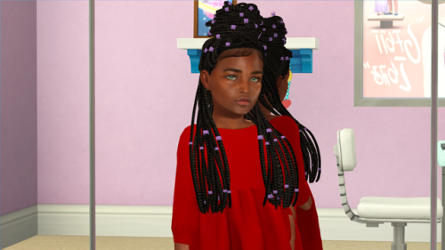 redheadsims-cc:IZZA HAIR  - KIDS VERSIONProportional size for...