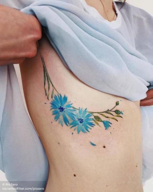 Cornflower Temporary Tattoo by Zihee set of 3 - Etsy