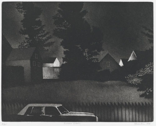 etchingwithaquatint:William Behnken. Distant Lights (1988)