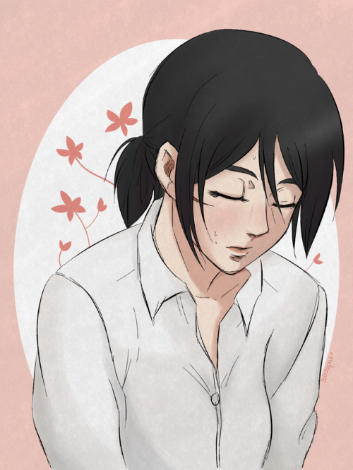 sookashira:Sleepy Mikasa with a ponytail saved humanity....