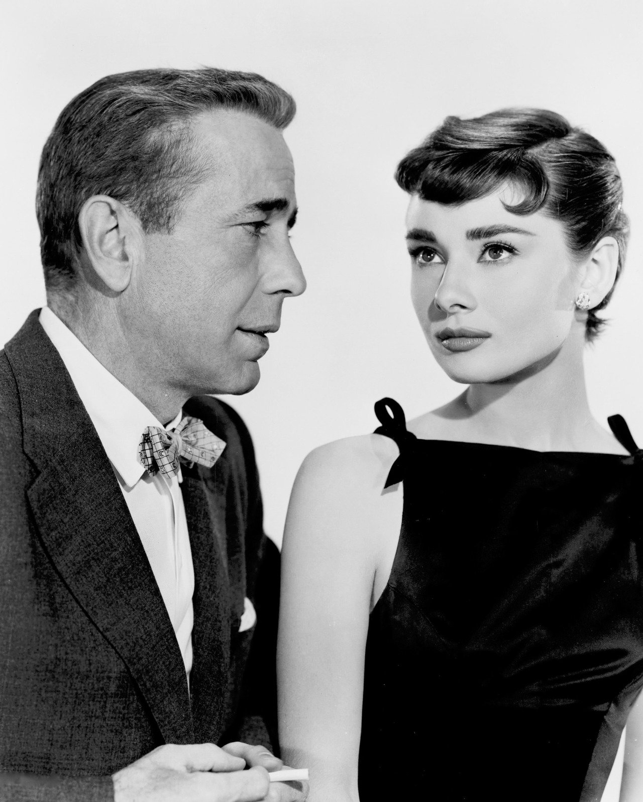 Audrey Hepburn and Humphrey Bogart for Sabrina, 1954