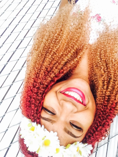 natural hair ombre flower headband beautiful natural curls