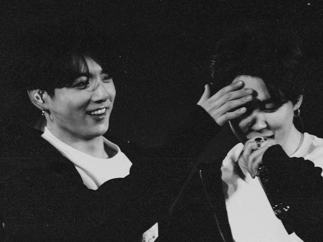 Jikook Black and White Pics + Vhope 🌙 — Again... Just like/reblog.