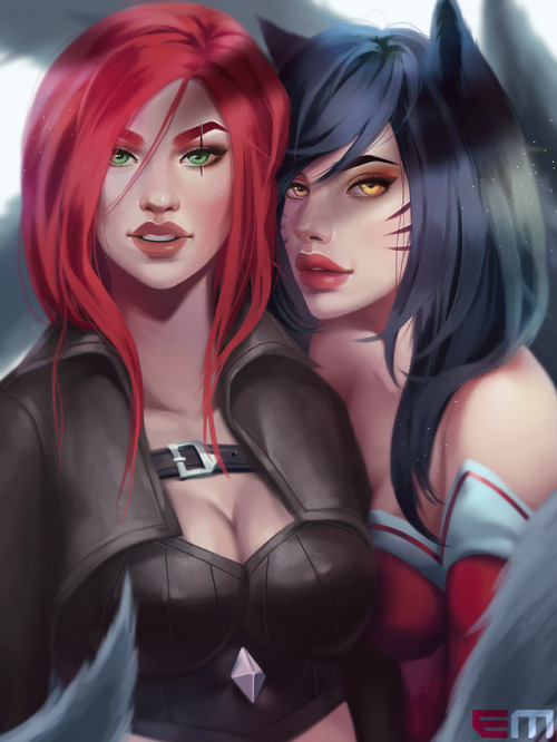 emametlo:All done! Some Kata and Ahri. This was a piece I dug...