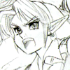Icon of Adult Link, from Ocarina of Time concept art featured in Hyrule Historia.