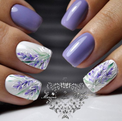 lavender nails on Tumblr