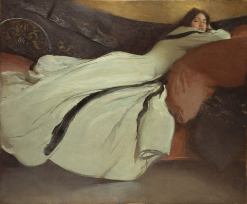 John White AlexanderAmerican, 1856-1915Repose, 1895Oil on...