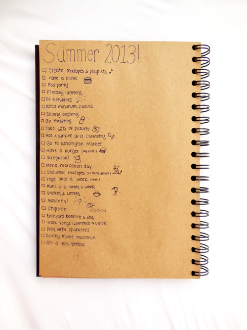 Summer Bucket List On Tumblr