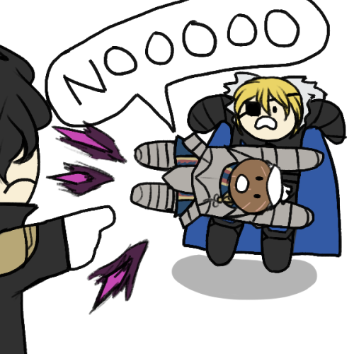 When you both have horrible RES so you’re trying to take the hit for your buddy who’s trying to to take the hit for you while...