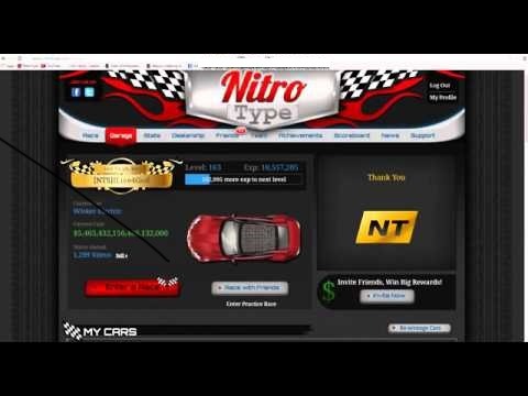 Nitro type cheats for cars