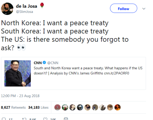 Probably as in, what if the US doesn’t want a peace treaty with...