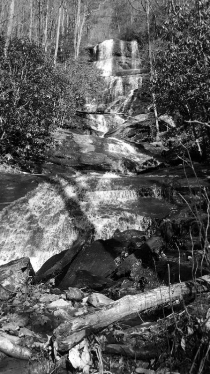 #blacknwhite #backpacking #waterfall #beardenfalls