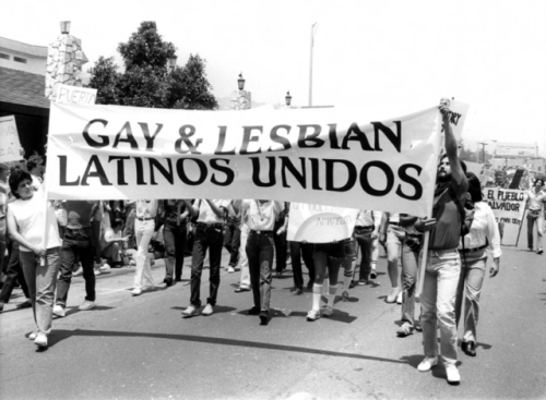 lesbianherstorian:gay & lesbian latinos unidos marching at...