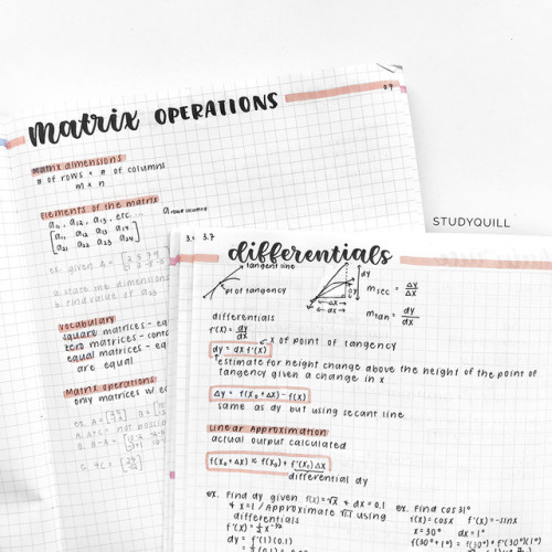 studyquill:red notes, then and now: pre-calc vs calc bc