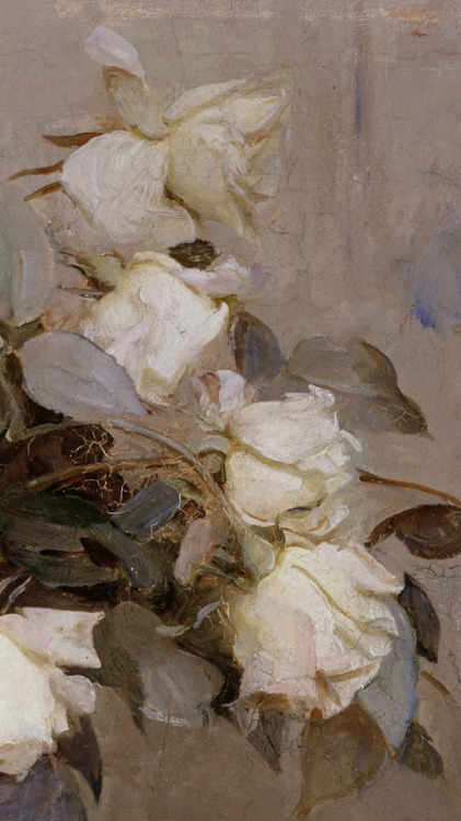 ceciliatallice:Roses, c. 1890. Abbott Handerson Thayer