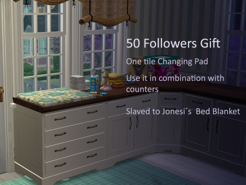 aroundthesims:s3ccwishes:julsfels:A one tile changing table...