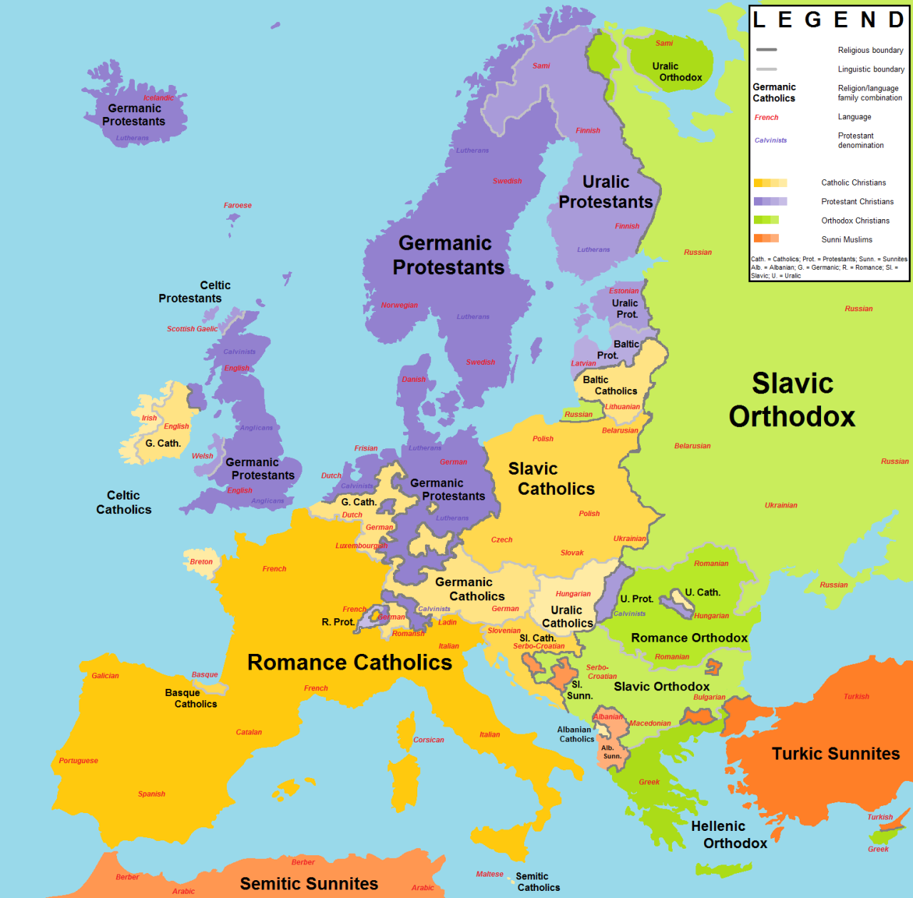 Religions and Language Families in Europe.[[MORE]]... Maps on the Web