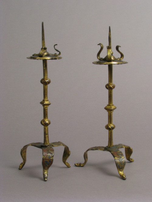 One of a Pair of Traveling Candlesticks, Medieval ArtThe...