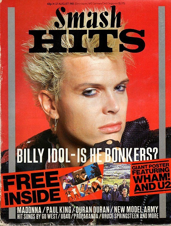 <p>Smash Hits Aug 14-27 1985 - Billy Idol</p>