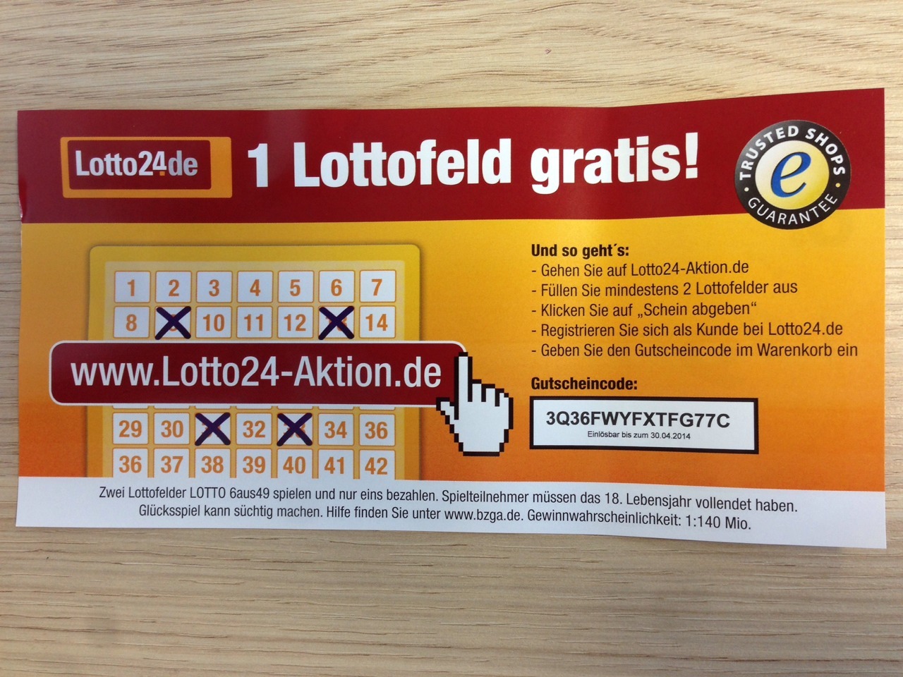 Gutscheincode Lotto24