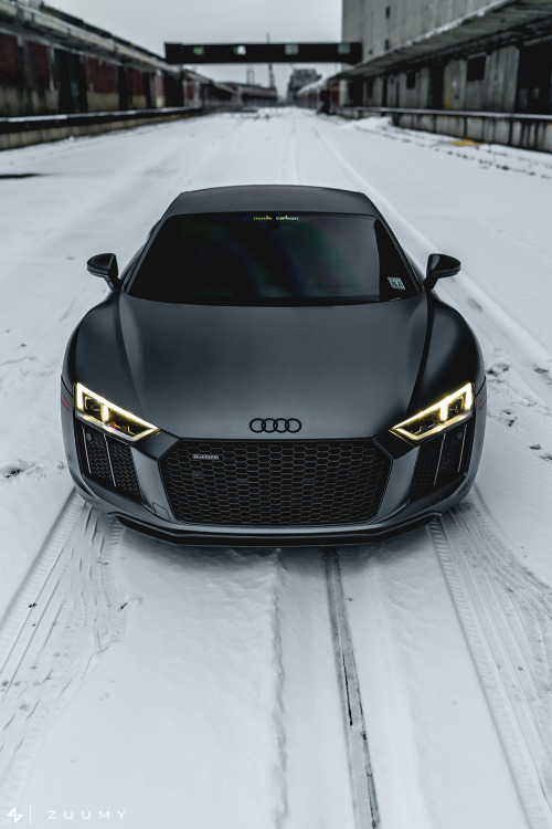 motivationsforlife:Matte Daytona Grey Audi R8 V10 Plus by Sam...