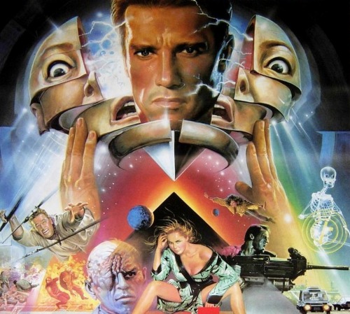 90s 1990 Total Recall Arnold Schwarzenegger science fiction sci-fi movie film illustration
