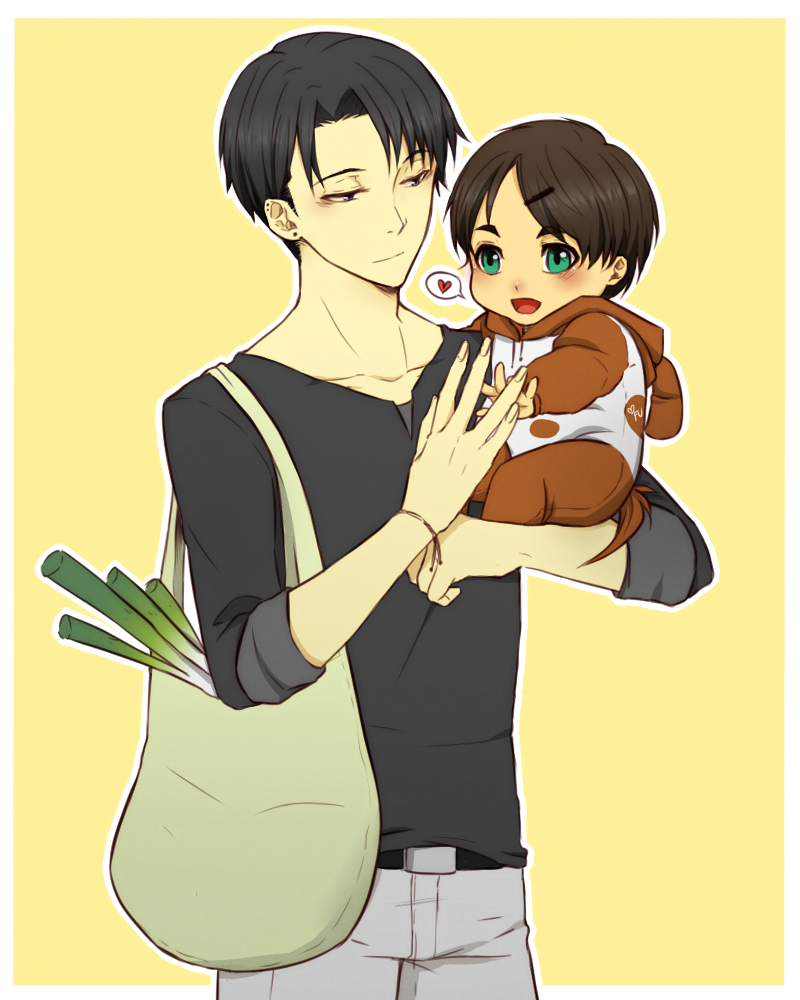 graychalk | on the way there | fumuko: Papa!Levi and Baby!Eren is ...