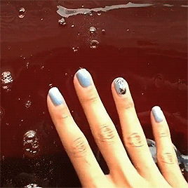 slime clear stim satisfying asmr red hands q