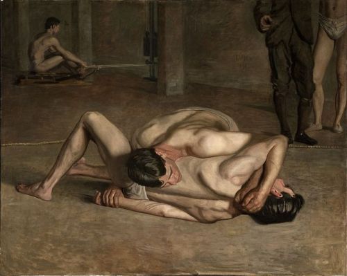 jimlovesart:Thomas Eakins - The Wrestlers, 1899. 