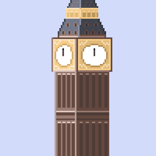 Chironyxs Pixel Art Big Ben Is Both A Tower And A Clock