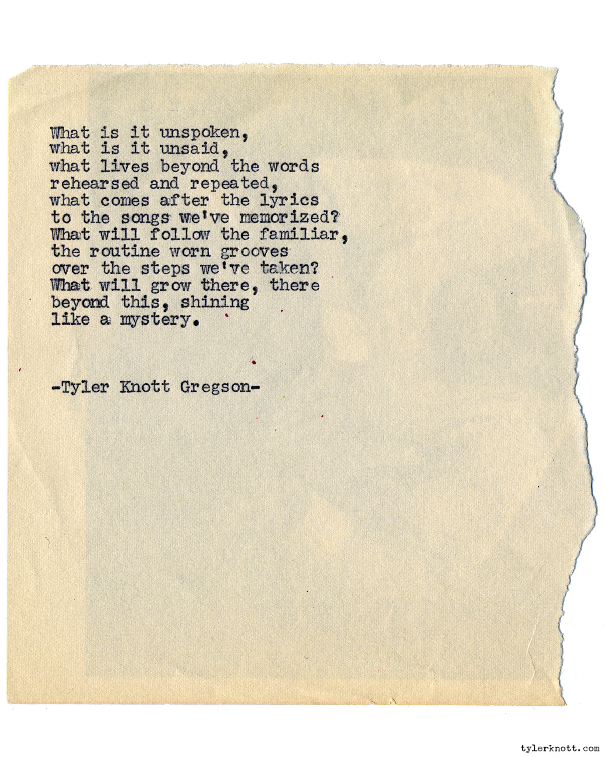 Tyler Knott Gregson — Typewriter Series #1153 by Tyler Knott Gregson...