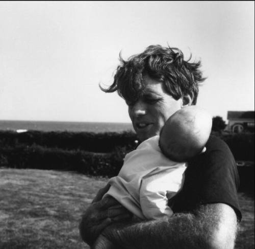 america-runs-on-kennedy:Bobby with baby Douglas, 1967