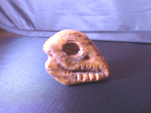 I carved a tiger jasper stone into a tiger skullFor sale on...