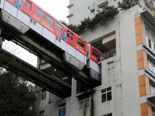 humanoidhistory:A monorail built to pass through an apartment...