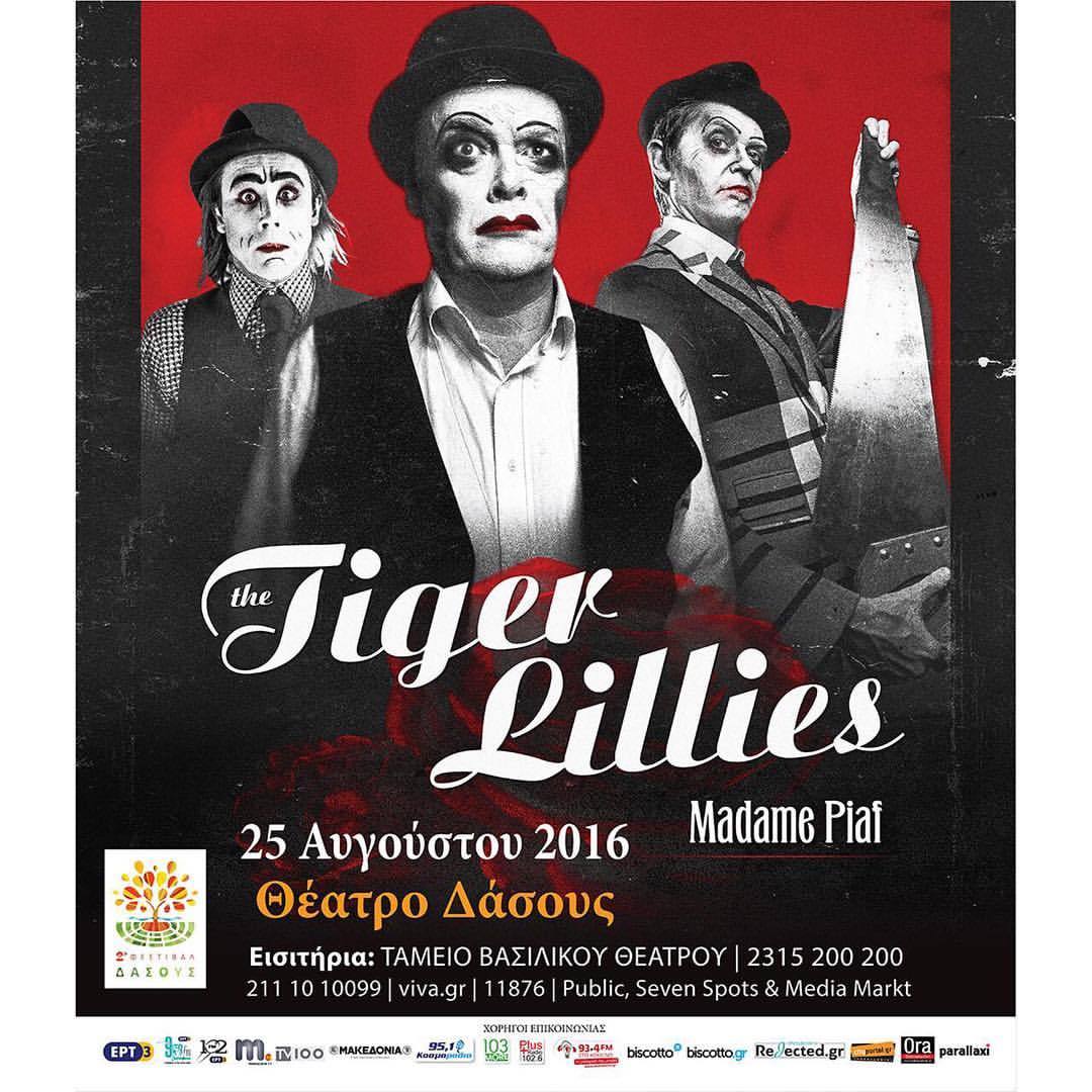 Αποτέλεσμα εικόνας για Tiger Lillies θέατρο δάσους 25 Αυγούστου 2016 ntng