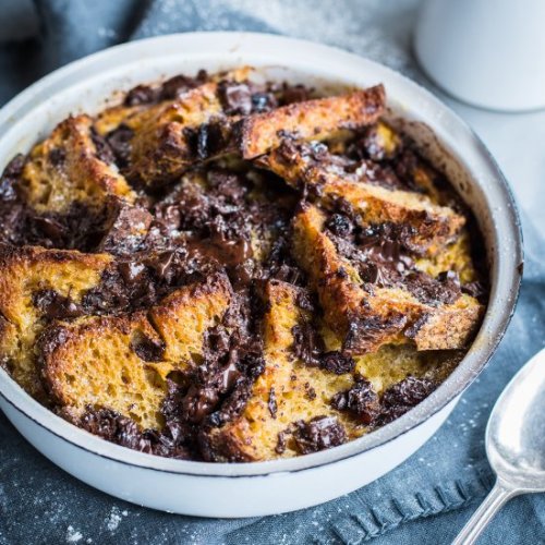 justyummyrecipes:Chocolate Bread & Butter Pudding...