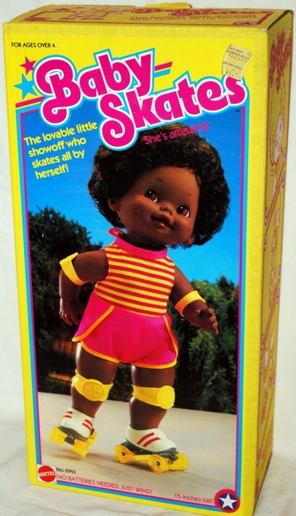 baby skates doll