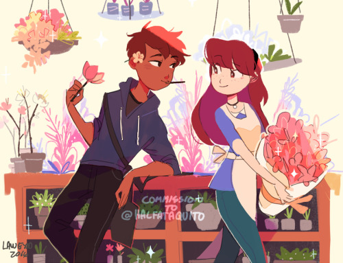 halfataquito commission art not my ocs I really had fun drawing them hhhh they are adorable as fck im crying