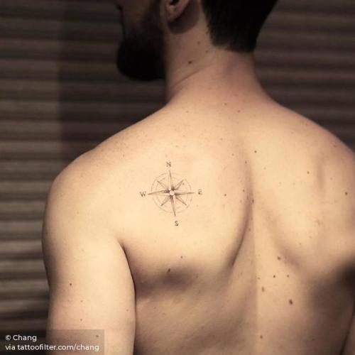 cross tattoos for men on shoulder blade