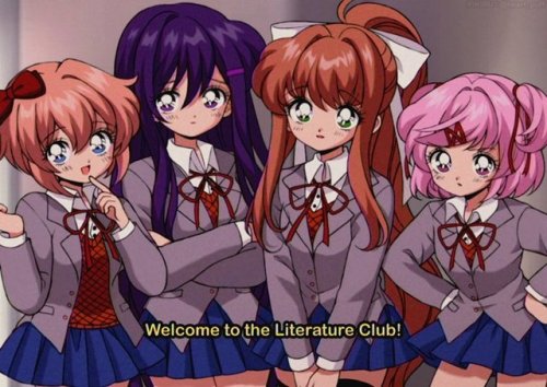 ryuumabrunestud:Monika - Natsuki - Sayori - YuriDoki Doki...