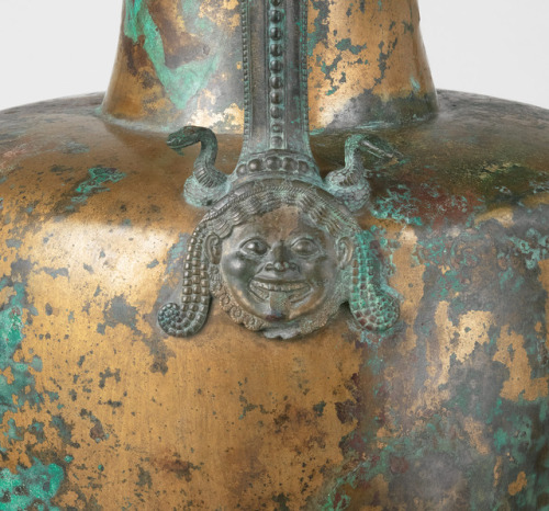 theancientwayoflife:~ Bronze neck-amphora (jar) with lid and...