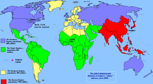 The world divided into four regions, according to... - Maps on the Web