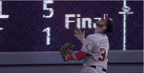 Bryce Harper needed 11 stitches after running into the right field wall at Dodger Stadium.