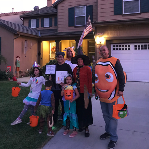 Trick or treating with the kiddos...